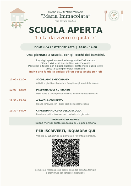 Scuola paritaria "Maria Immacolata": giornata aperta